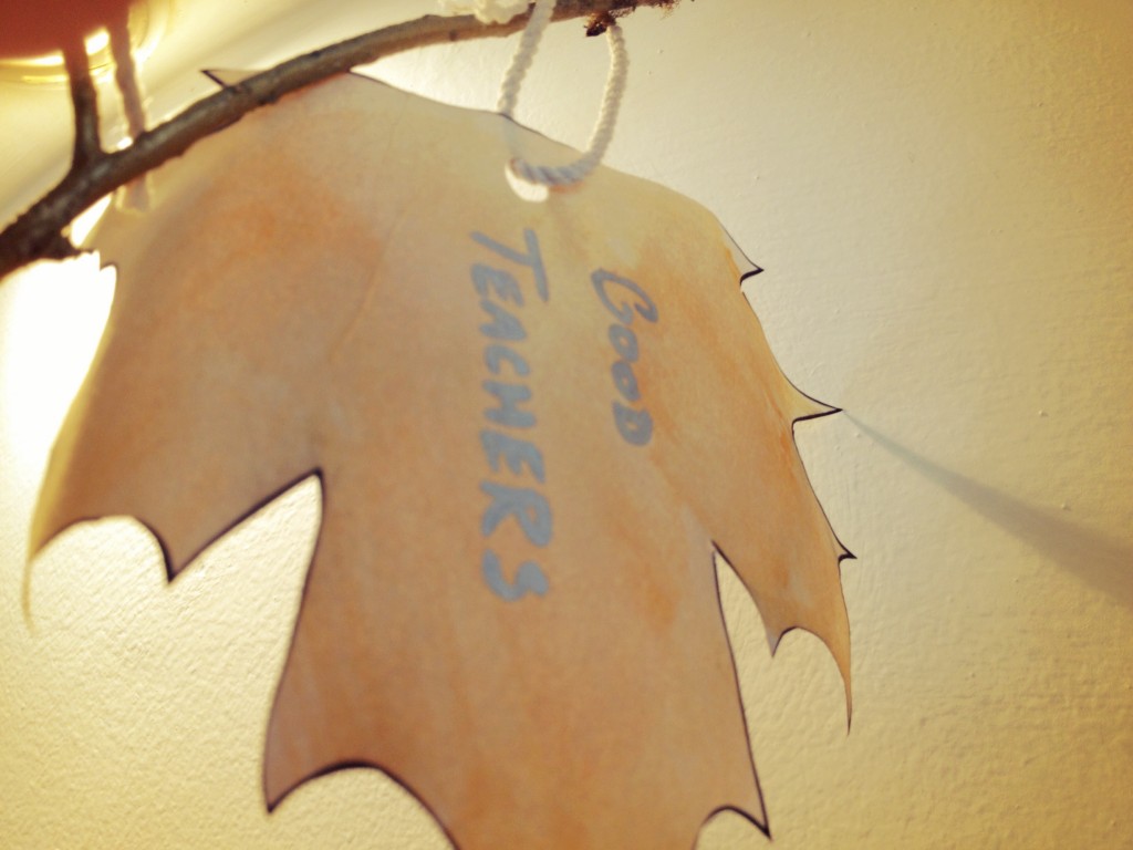 Humble Haus Thanksgiving Tree "Teachers" Leaf